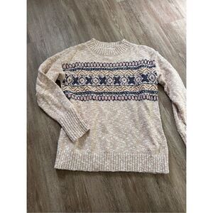 L.L. Bean Women's Cotton Ragg Sweater, Crewneck Fair Isle